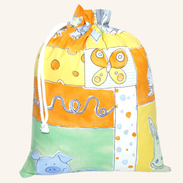 Wäschebeutel "Tiere" mit Namen bestickt -personalisiert-